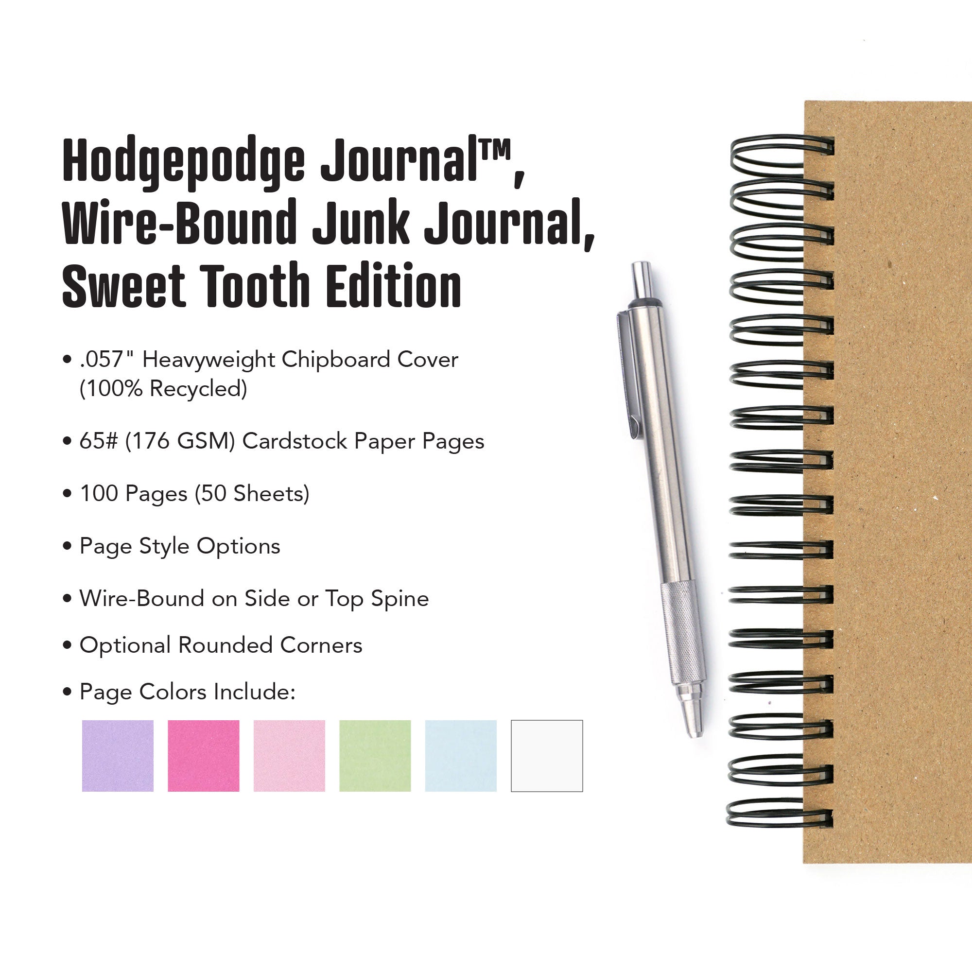 Hodgepodge Journal™, Ring-Bound Junk Journal, Sweet Tooth Edition - Image 2