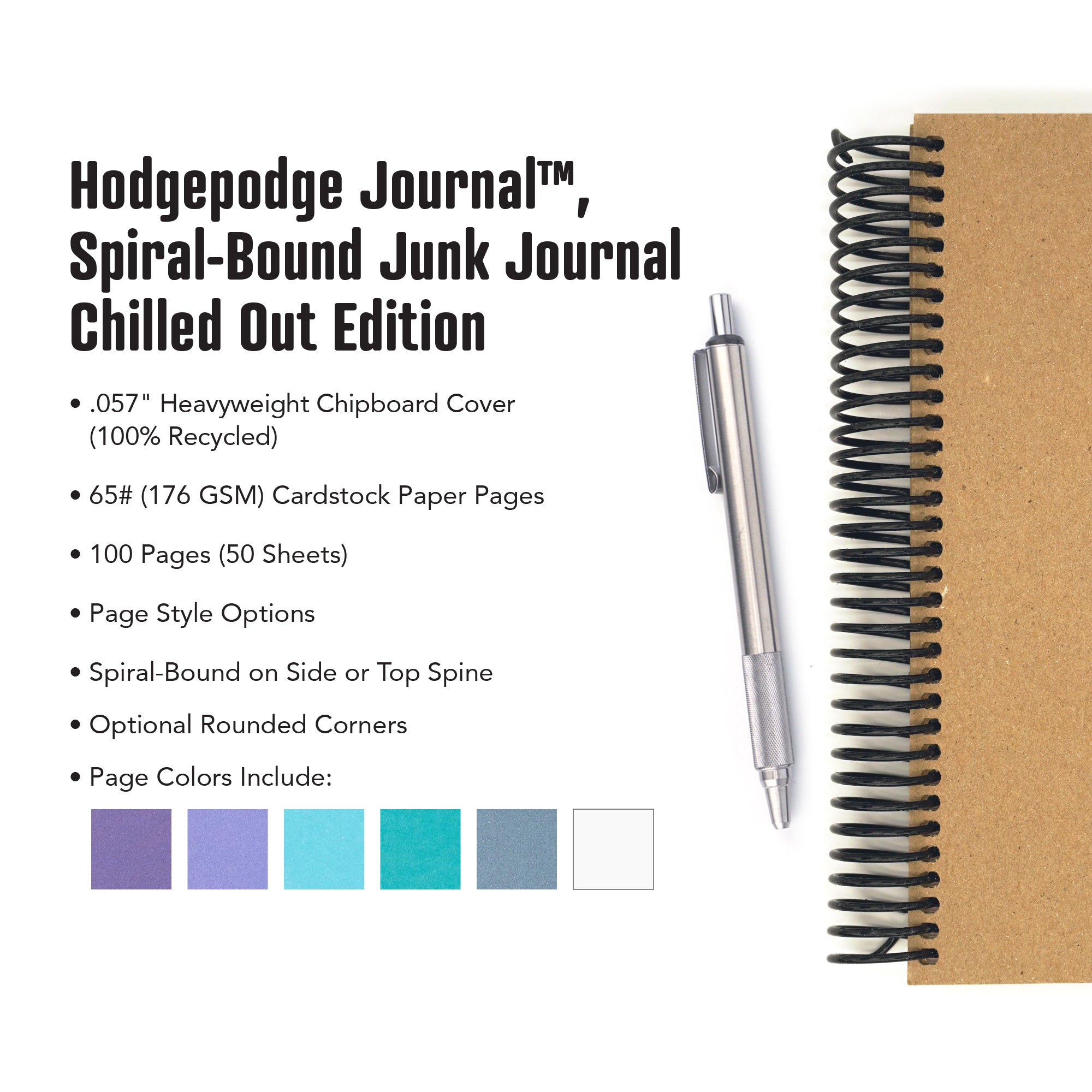 Hodgepodge Journal™, Spiral-Bound Junk Journal, Chilled Out Edition - Image 2