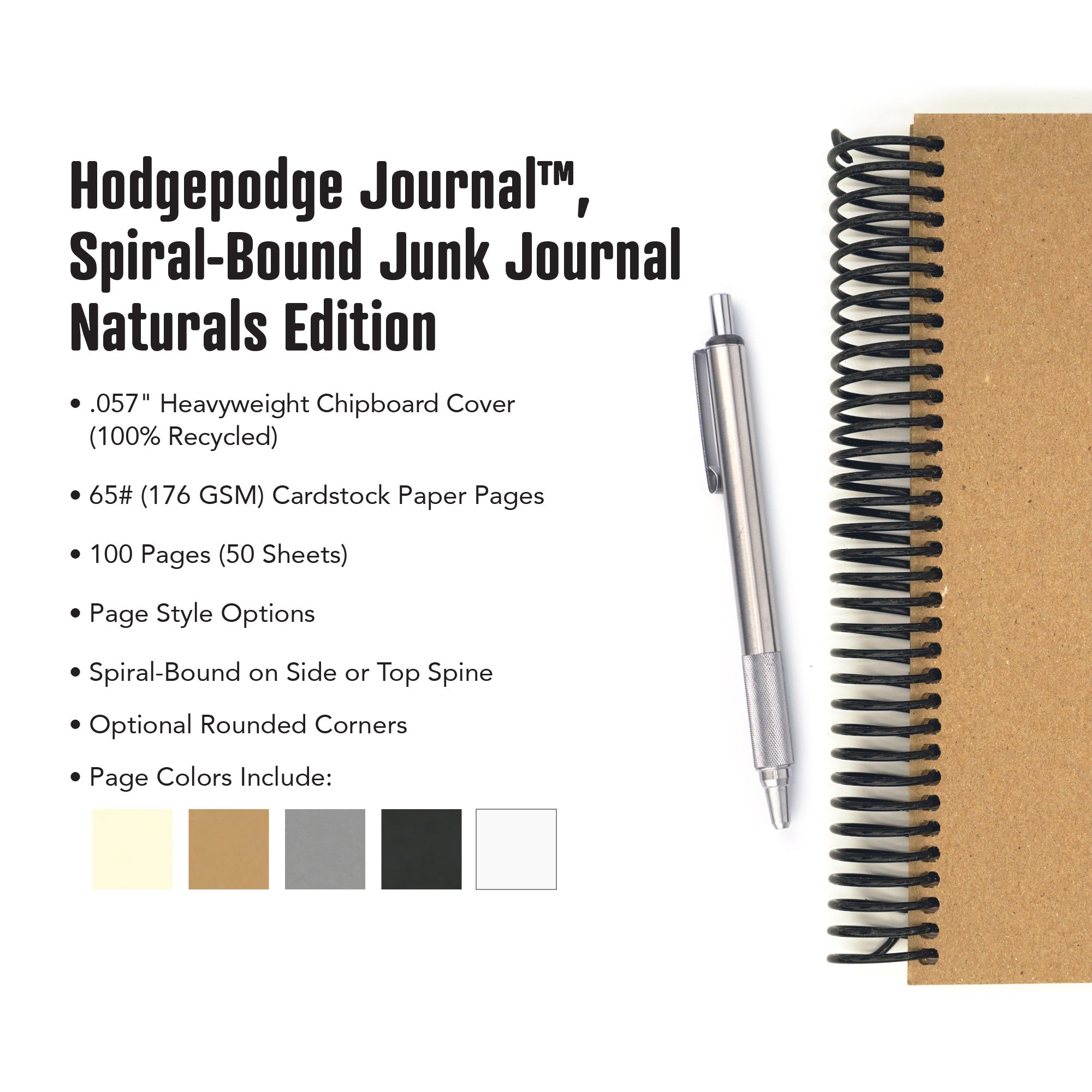Hodgepodge Journal™, Spiral-Bound Junk Journal, Naturals Edition - Image 5