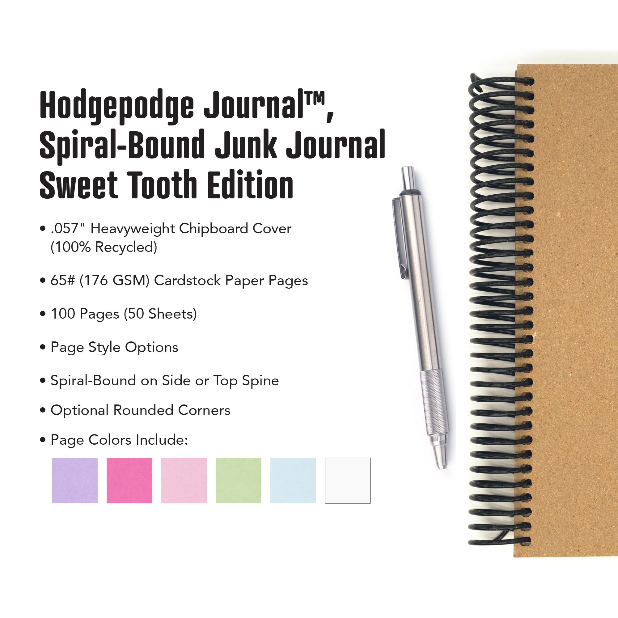 Hodgepodge Journal™, Spiral-Bound Junk Journal, Sweet Tooth Edition - Image 3