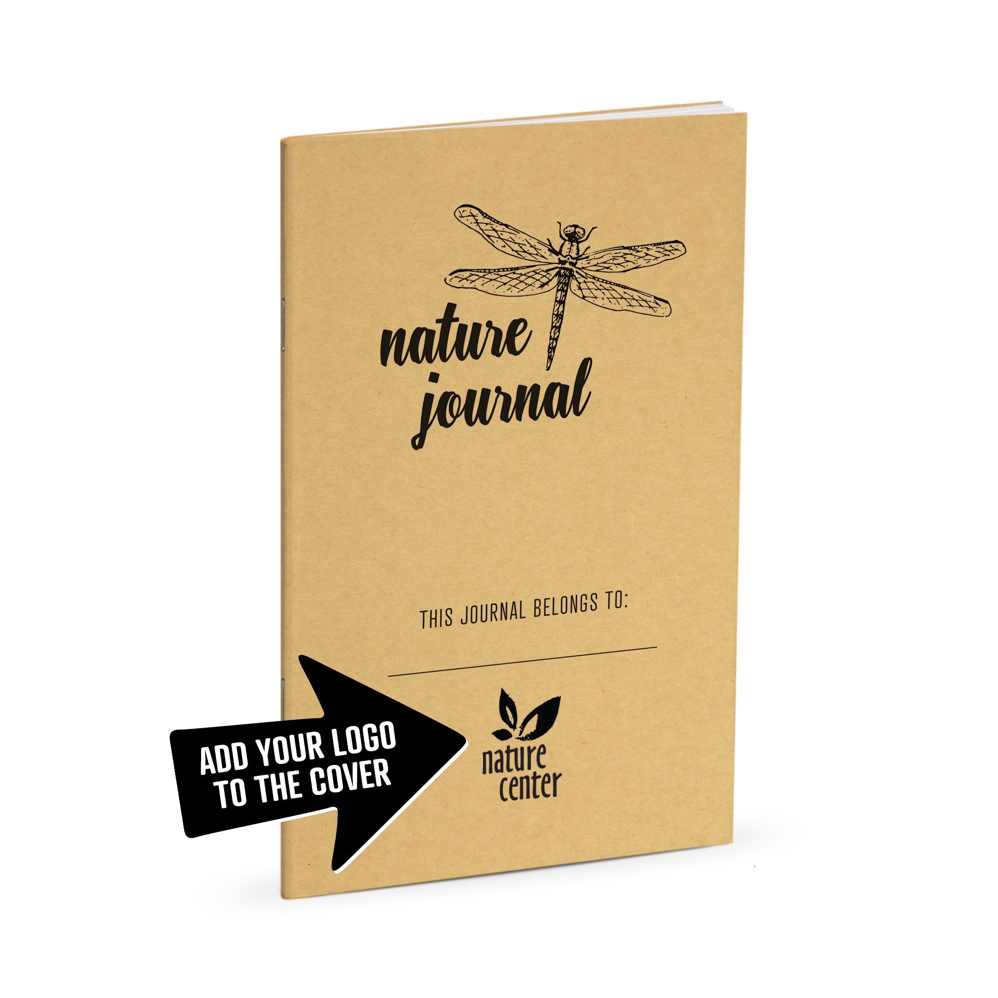 Nature Journal, Dragonfly, Standard Stapled Notebook, Add Your Logo - Image 3