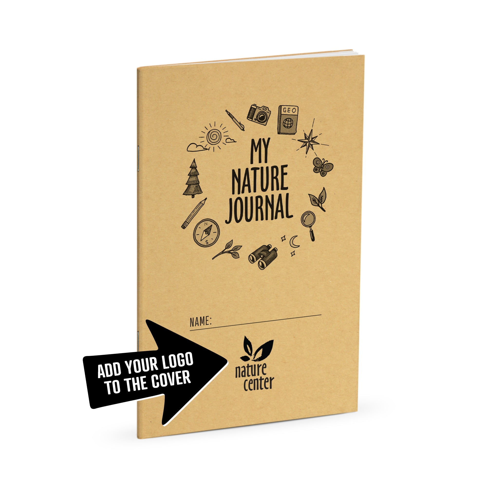 Nature Journal, Elements, Standard Stapled Notebook, Add Your Logo - Image 4