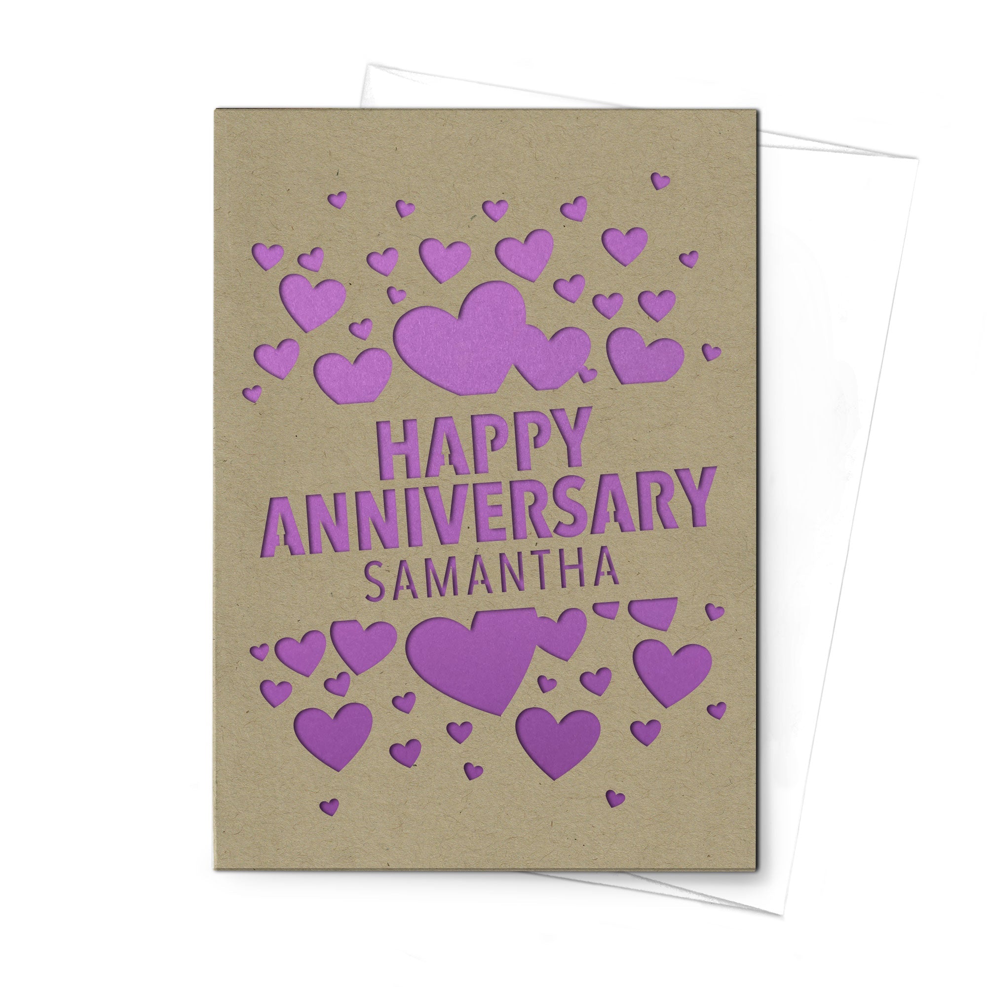 Personalized Greeting Card, Happy Anniversary, A7-PCD-003-01 - Image 2