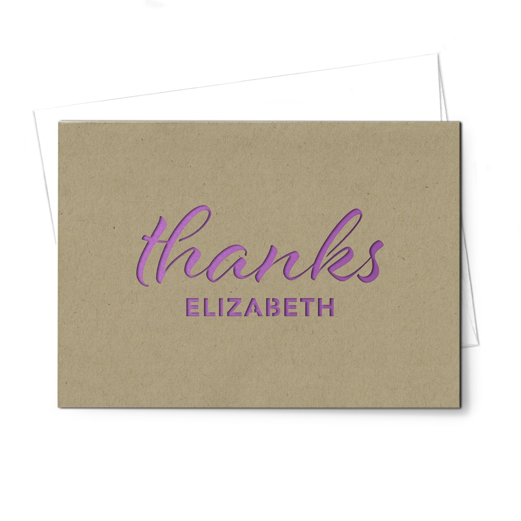 Personalized Greeting Card, Thanks, A7-PCD-006-01 - Image 2