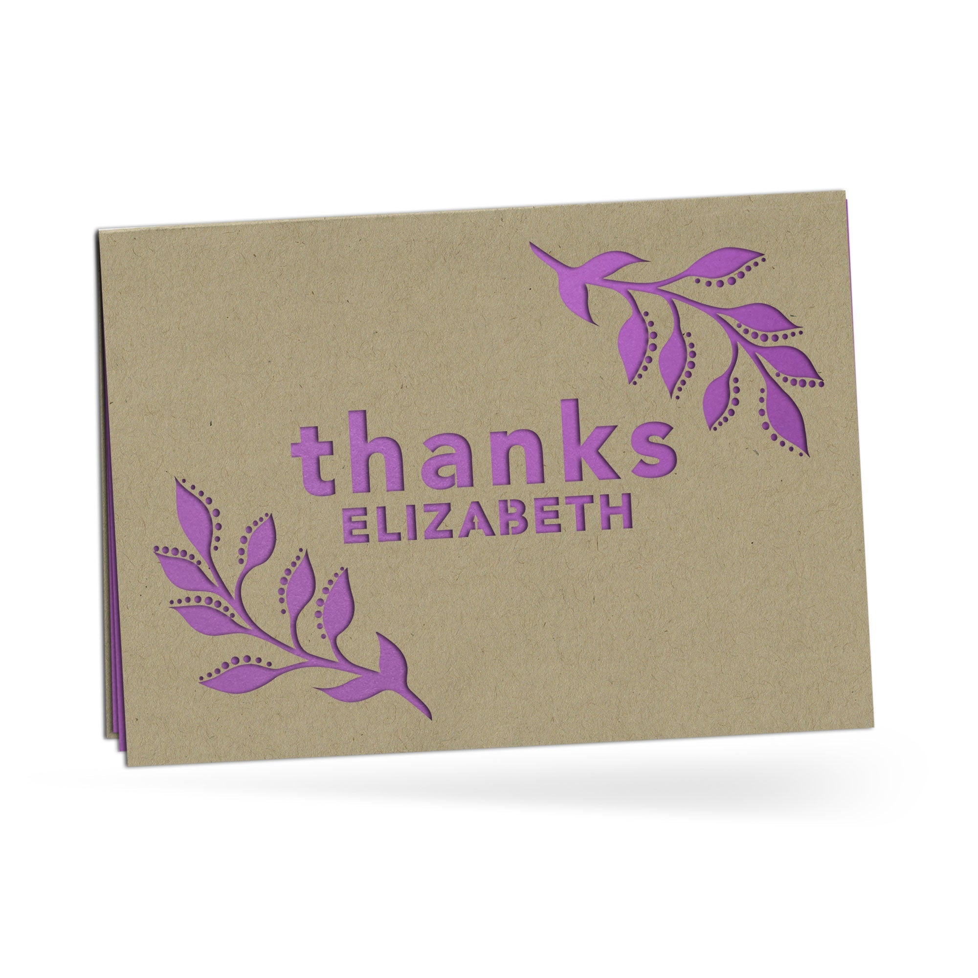 Personalized Greeting Card, Thanks, A7-PCD-009-01 - Image 2