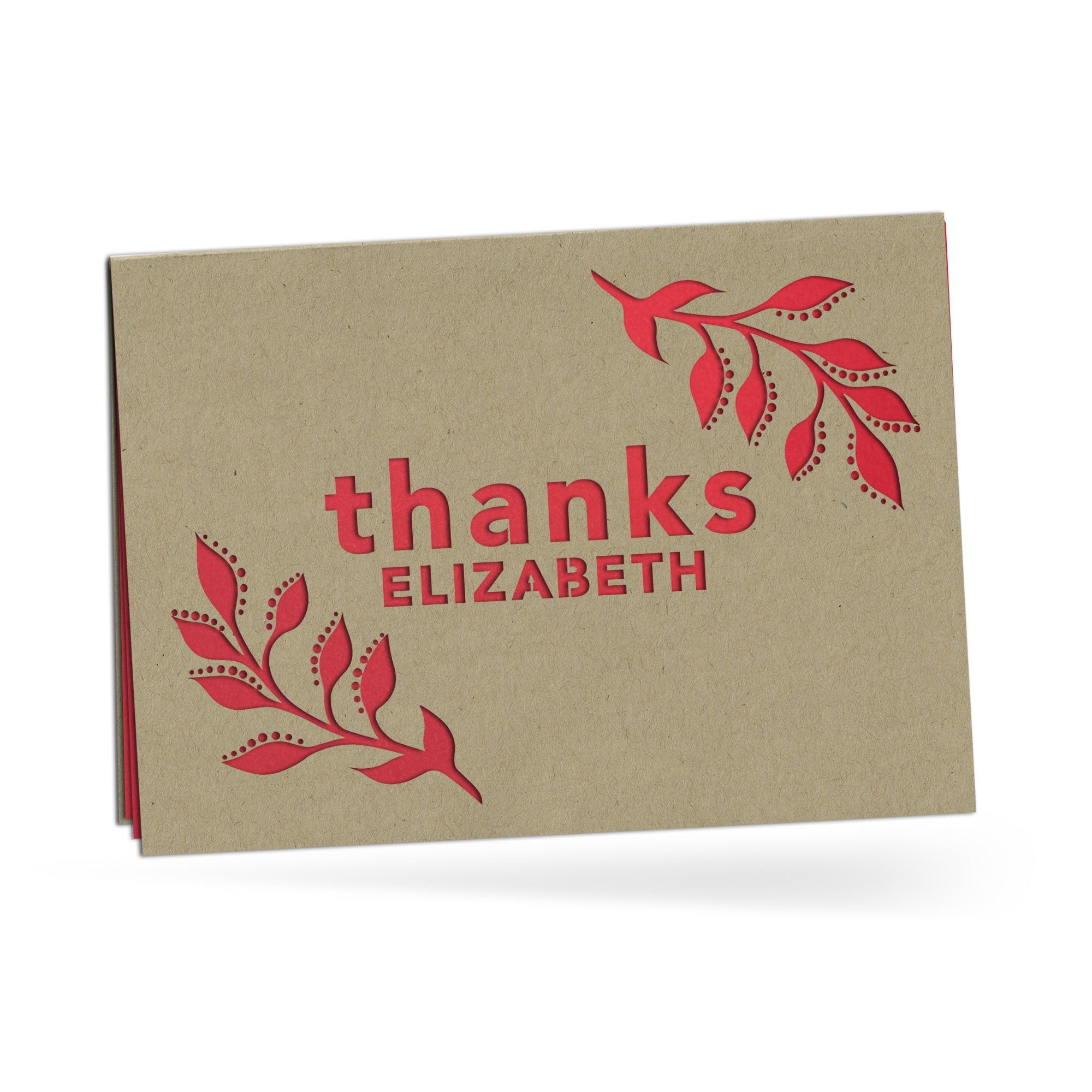 Personalized Greeting Card, Thanks, A7-PCD-009-01 - Image 4