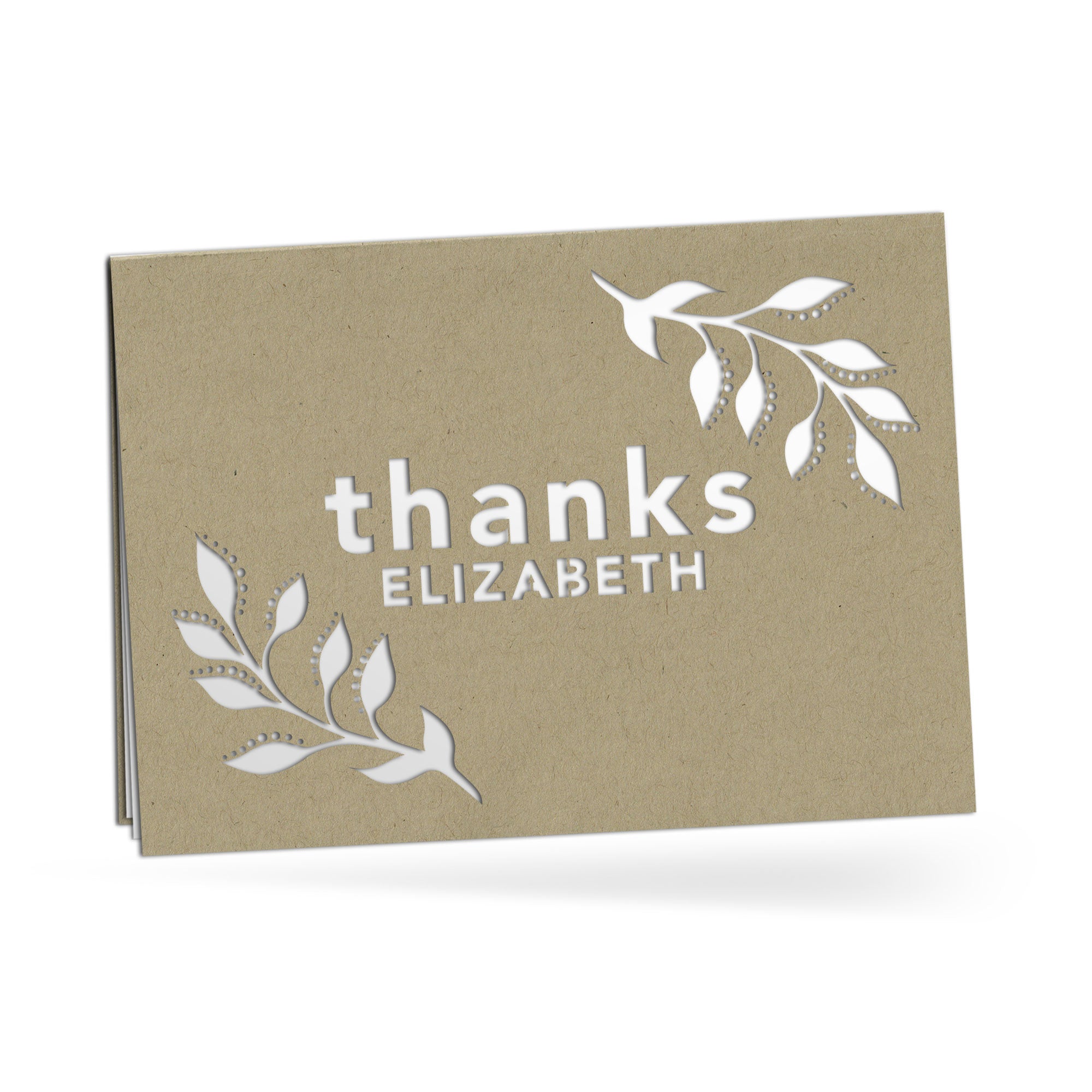 Personalized Greeting Card, Thanks, A7-PCD-009-01 - Image 3