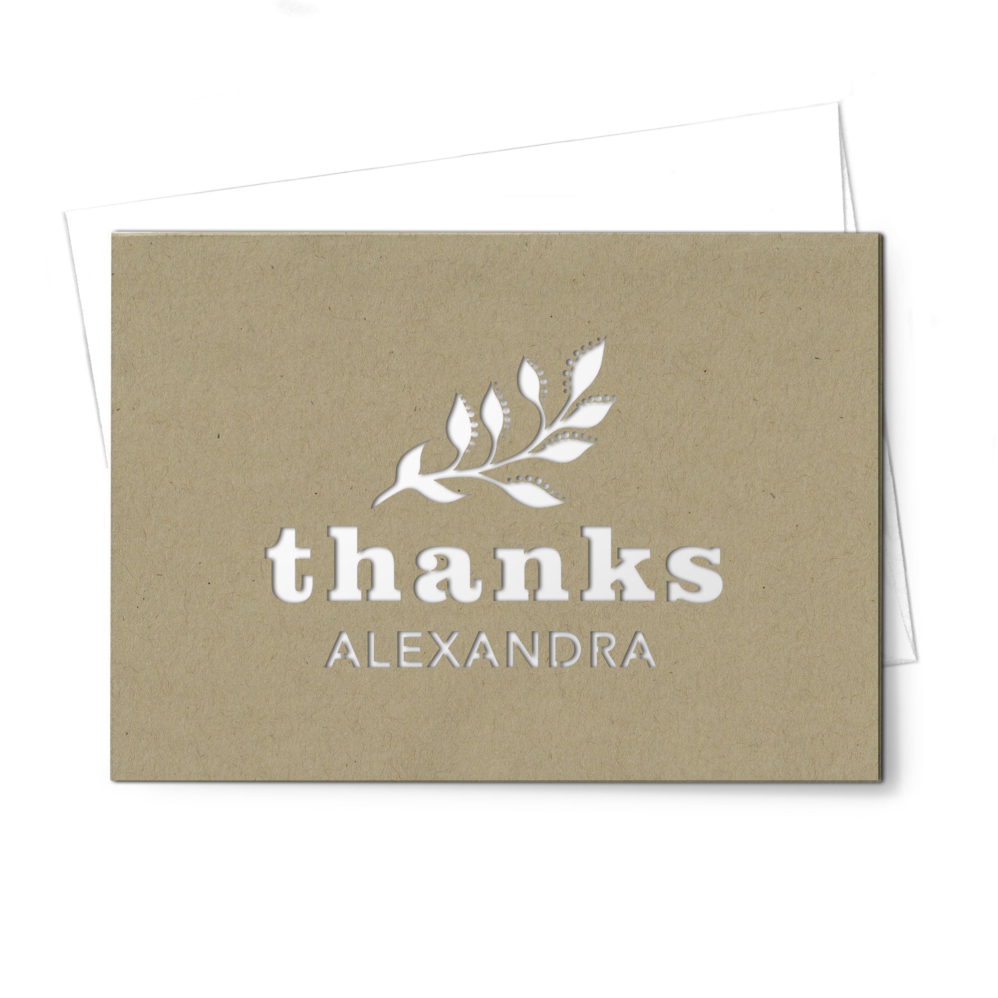 Personalized Greeting Card, Thanks, A7-PCD-011-01 - Image 2