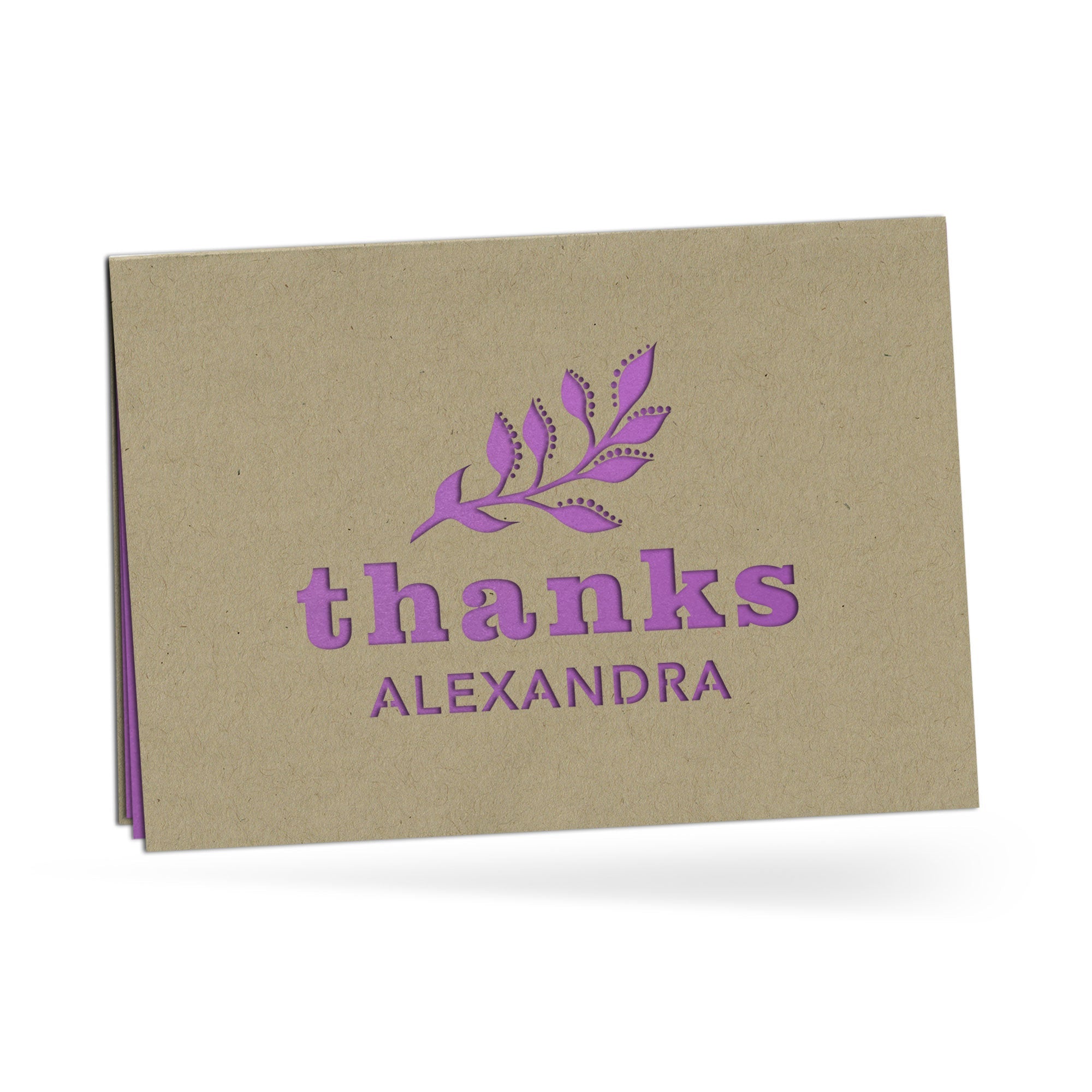 Personalized Greeting Card, Thanks, A7-PCD-011-01 - Image 3