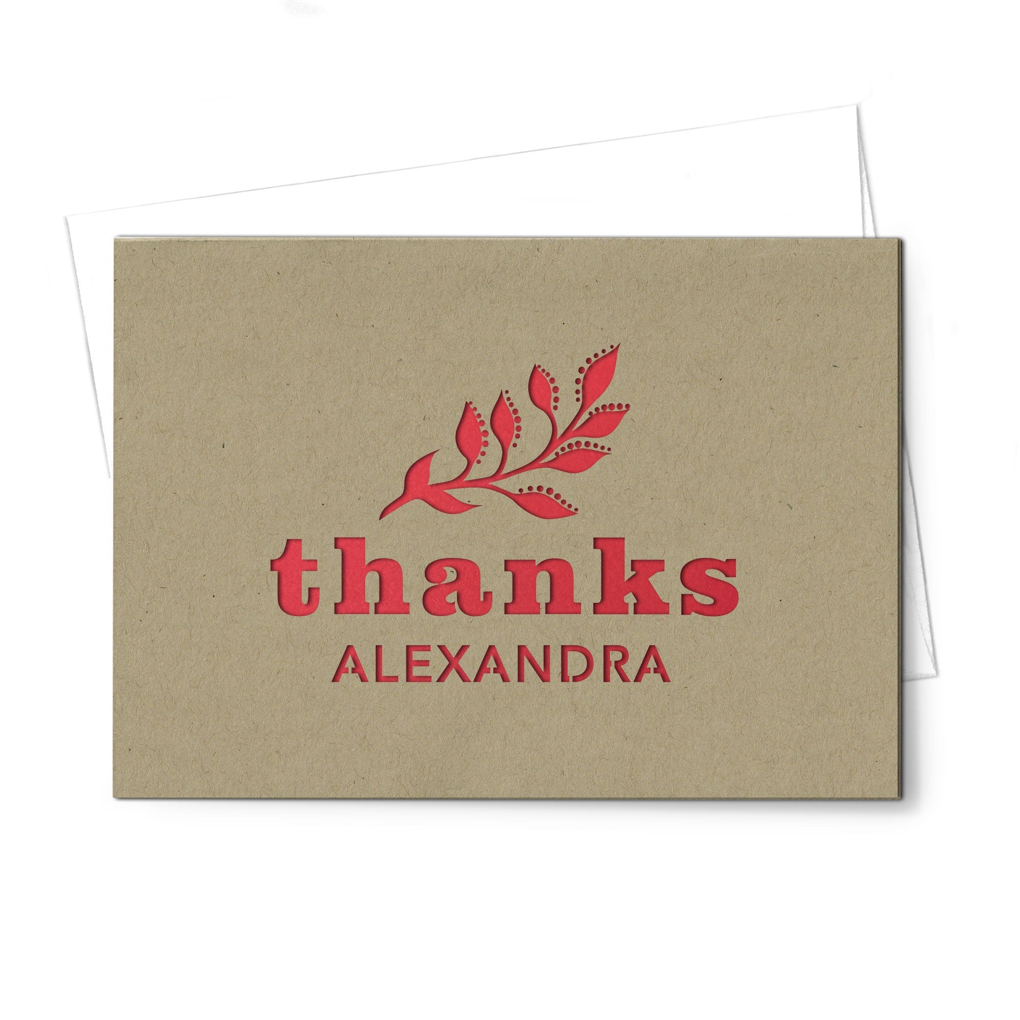 Personalized Greeting Card, Thanks, A7-PCD-011-01 - Image 4