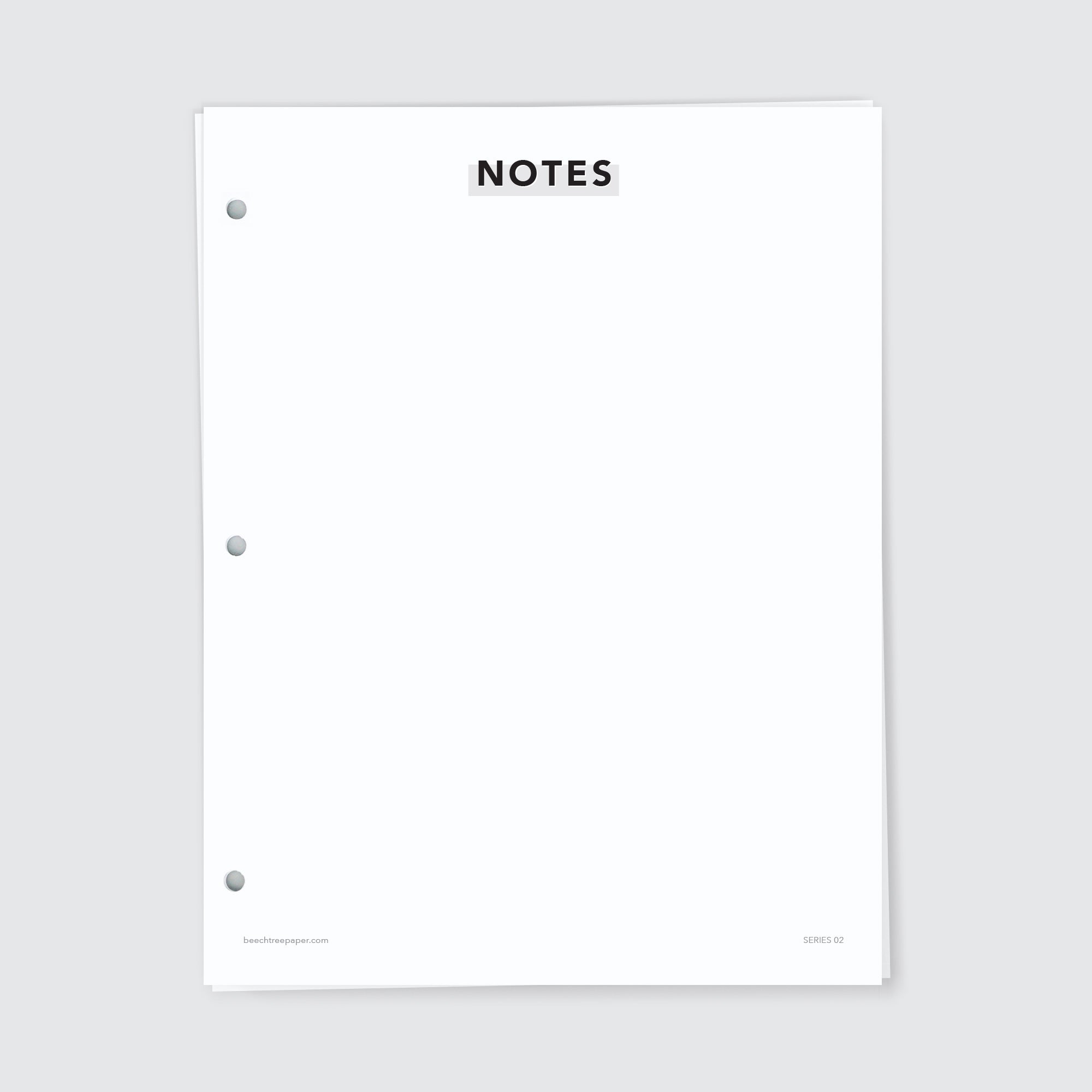 Planner Refill Paper, Notes (Blank), Series Two - Image 2
