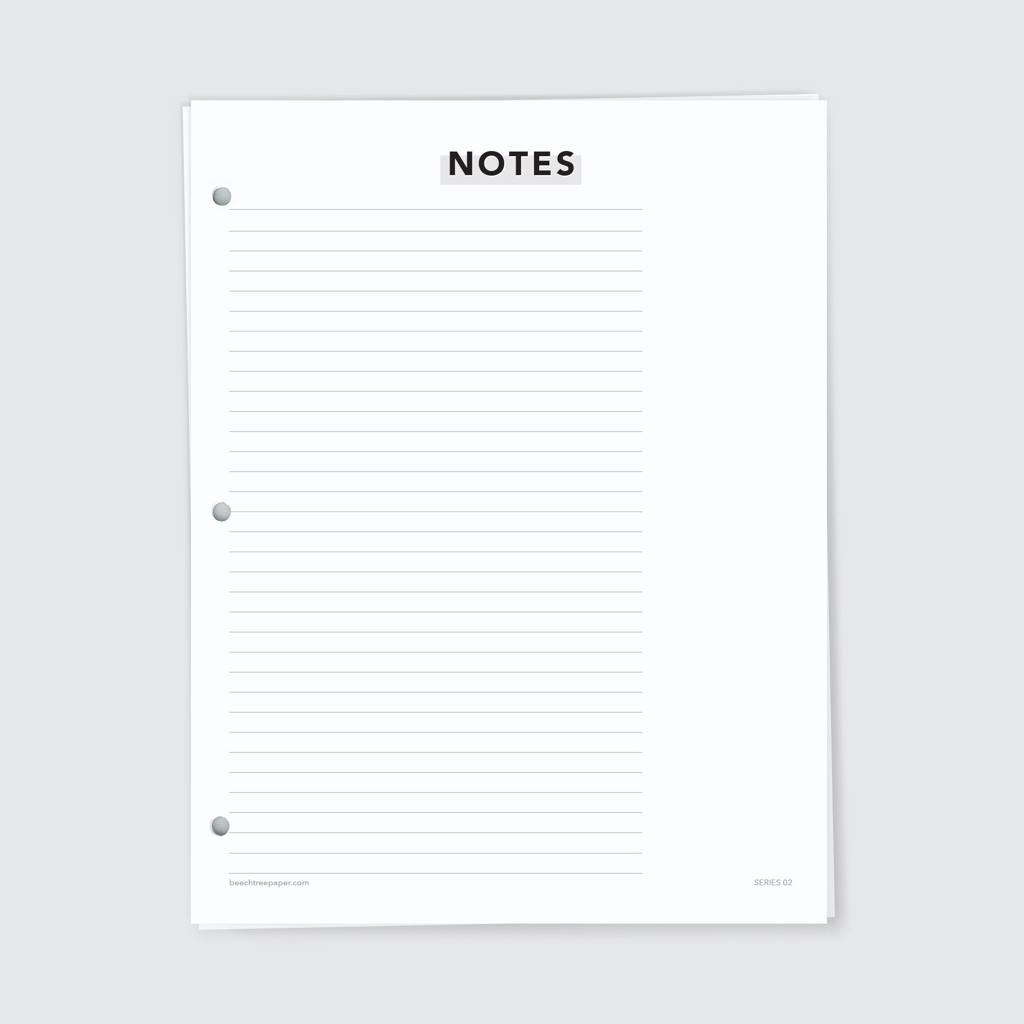 Planner Refill Paper, Notes (Hybrid), Series Two - Image 2