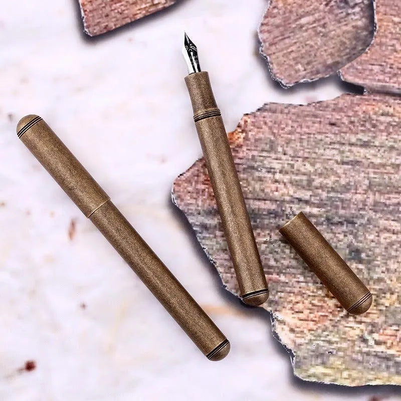 Calligraphy Pen Gold & Brown