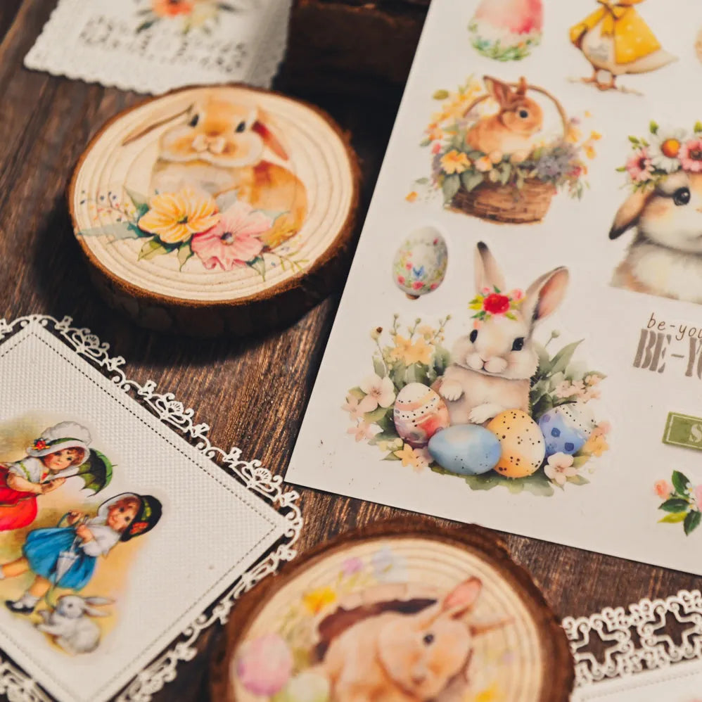 Springtime Easter Rub-On Stickers