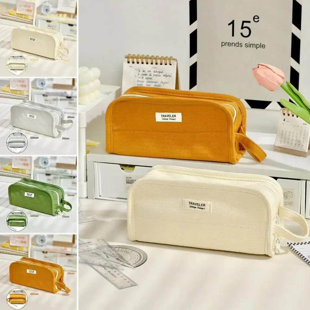 Durable Canvas Pencil Traveler Case
