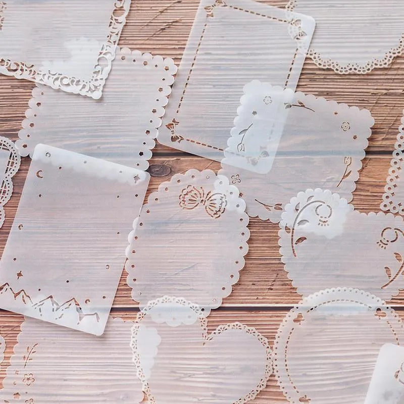 Lace-Cut Transparent Paper Sheets
