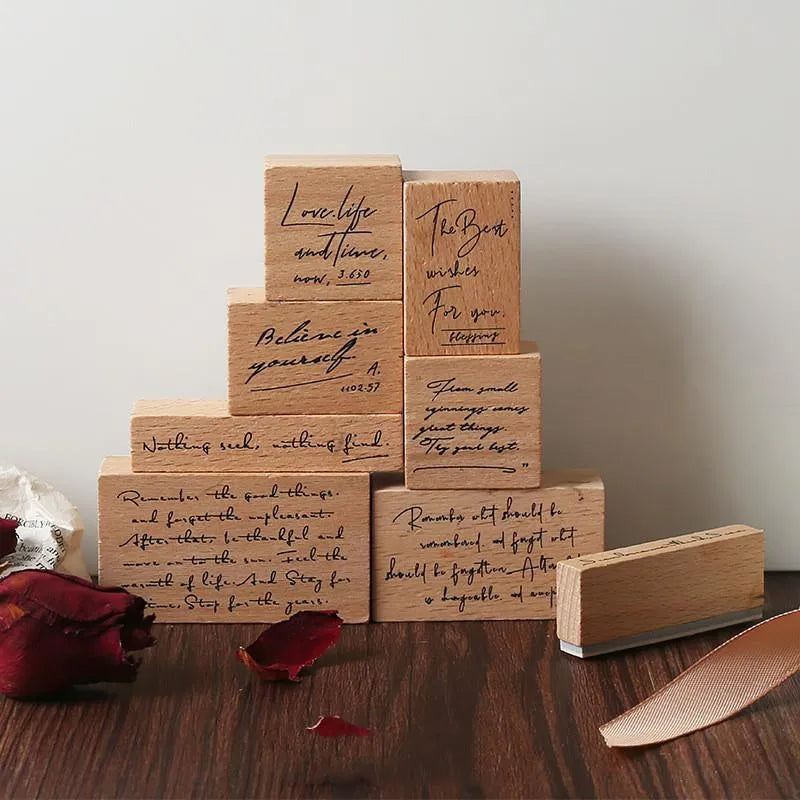 Wooden Inspiration Stamp Set