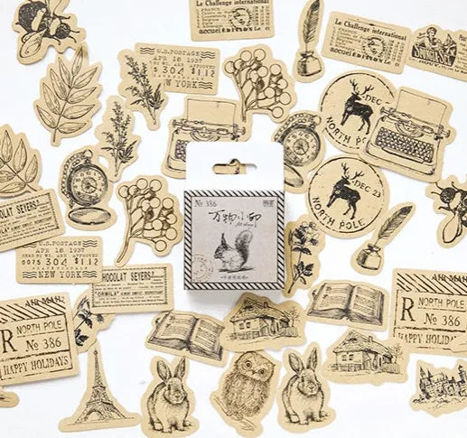 Vintage Nature & Animals Sticker Pack