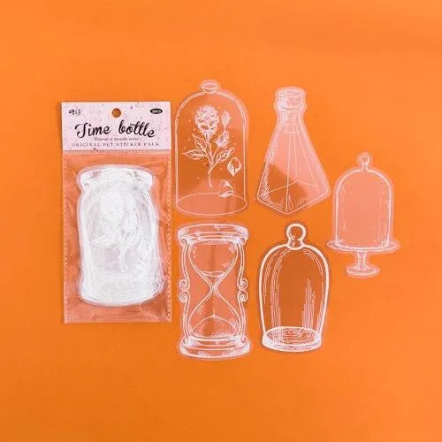 20Pcs Bottle PET Transparent Stickers