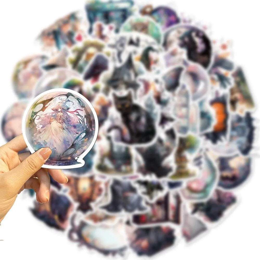 50 PVC Halloween Adhesive Stickers