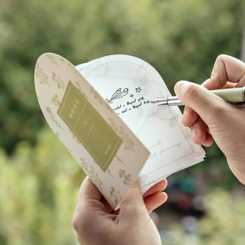 30 Pcs Semi Transparent Floral Arch Window Paper Notes