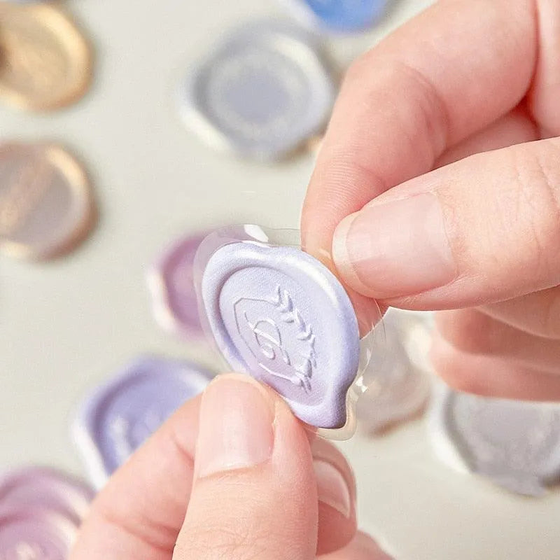 Elegant Wax Seal Stickers - 18 Pcs Vintage-Inspired Seals