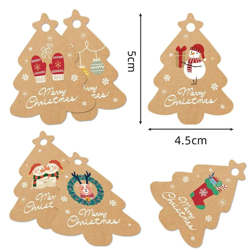 48PCS Christmas Tree Paper Tag