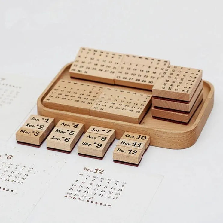 Calendar Wooden Stamps